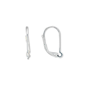 Leverback Earring Findings Silver Plated/Finished Silver Colored