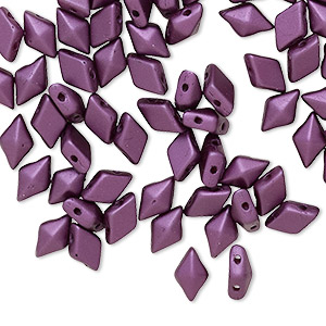 Czech Pressed Shapes Pressed Glass Purples / Lavenders