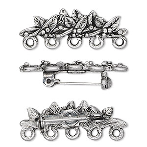 Brooch Findings Silver Plated/Finished Silver Colored