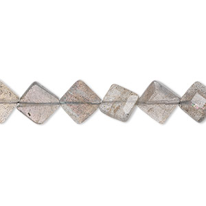 Bead, labradorite (natural), 9-12mm hand-cut faceted diamond, B- grade, Mohs hardness 6 to 6-1/2. Sold per 8-inch strand.