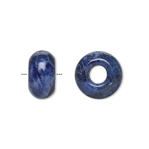Bead, Dione&reg;, sodalite (natural), 14x8mm rondelle, B grade, Mohs hardness 5 to 6. Sold per pkg of 2.