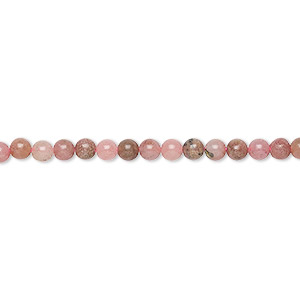 Bead, rhodonite (natural), 3mm round, B grade, Mohs hardness 5-1/2 to 6-1/2. Sold per 15-1/2&quot; to 16&quot; strand.