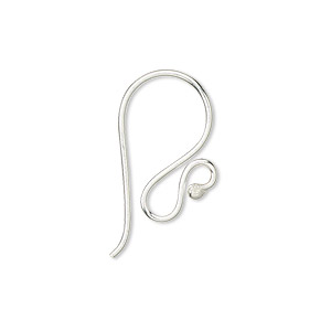 Hook Ear Wire Findings Fine Silver Silver Colored