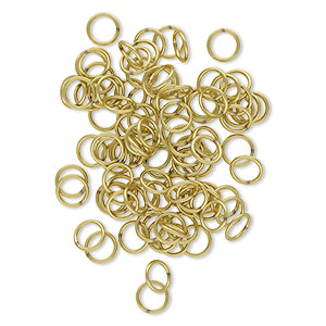 Soldered Closed Jump Rings Brass Gold Colored