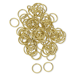 Soldered Closed Jump Rings Brass Gold Colored