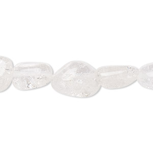 Bead, ice flake quartz (heated), small nugget, Mohs hardness 7. Sold per 15-1/2&quot; to 16&quot; strand.