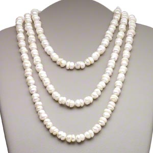 Continuous Loop Freshwater Pearl Whites
