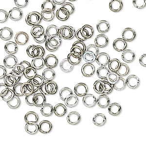 Open Jump Rings Aluminum Greys