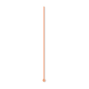 Head pin, copper-plated brass, 1-1/2 inches with 1.5mm ball, 24 gauge. Sold per pkg of 24.