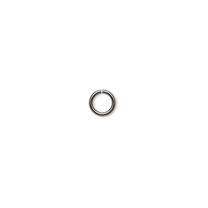Jump ring, stainless steel, 5.5mm round, 4mm inside diameter, 20 gauge. Sold per pkg of 50.