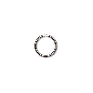 Jump ring, stainless steel, 11mm round, 8.6mm inside diameter, 17 gauge ...
