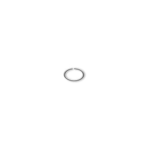 Jump ring, sterling silver, 6x4mm oval, 4.9x3.3mm inside diameter, 24 gauge. Sold per pkg of 50.