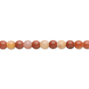 Bead, colonial jasper (natural), 4mm round, B grade, Mohs hardness 6-1/2 to 7. Sold per 15-1/2&quot; to 16&quot; strand.