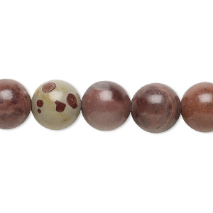 Bead, Crazy Horse&#153; stone (natural), 10mm round, B grade, Mohs hardness 3-1/2 to 4. Sold per 15-1/2&quot; to 16&quot; strand.