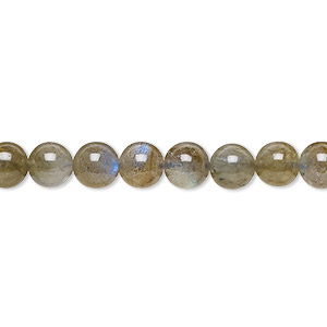 Bead, labradorite (natural), 6mm round, B grade, Mohs hardness 6 to 6-1/2. Sold per 15-1/2&quot; to 16&quot; strand.