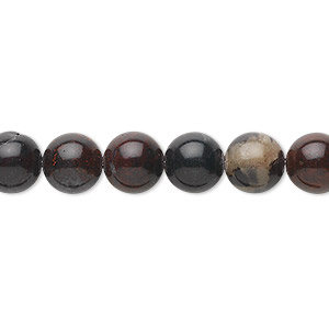 Bead, mustang jasper (natural), 8mm round, B grade, Mohs hardness 6-1/2 to 7. Sold per 15-1/2&quot; to 16&quot; strand.