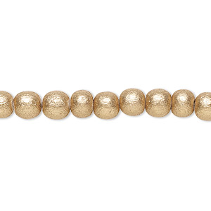 Beads Taiwanese Cheesewood Gold Colored