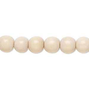 Bead, Taiwanese cheesewood (waxed), tan, 7-8mm round. Sold per pkg of (2) 15-1/2&quot; to 16&quot; strands.