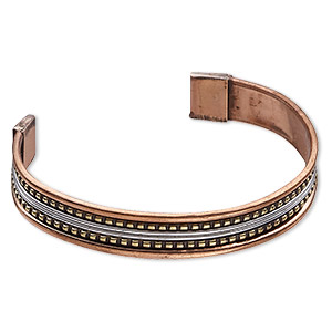 Cuff Bracelets Mixed Metals Copper Colored