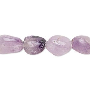 Bead, amethyst (natural), mini to small tumbled nugget, Mohs hardness 7. Sold per 15-1/2&quot; to 16&quot; strand.