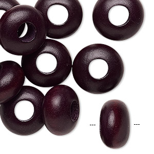 Bead, Dione&reg;, Taiwanese cheesewood (dyed / waxed), chocolate brown, 13x8mm-15x10mm rondelle. Sold per pkg of 12.