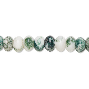 Bead, tree agate (natural), 8x5mm rondelle, B grade, Mohs hardness 6-1/2 to 7. Sold per 15-1/2&quot; to 16&quot; strand.