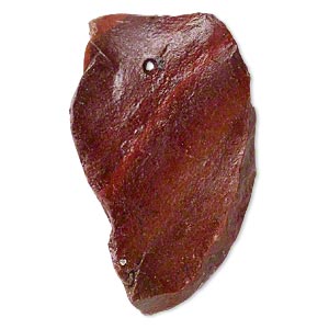 Focal, brecciated jasper (natural), 35x25mm-55x40mm hand-knapped top-drilled freeform, B grade, Mohs hardness 6-1/2 to 7. Sold individually.