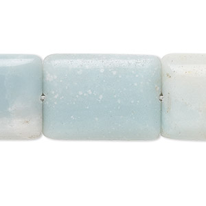 Bead, amazonite (natural), 25x18mm flat rectangle, B grade, Mohs hardness 6 to 6-1/2. Sold per 15-1/2&quot; to 16&quot; strand.