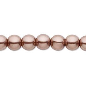 Bead, Celestial Crystal&reg;, crystal pearl, brown, 8mm round. Sold per pkg of (2) 15-1/2&quot; to 16&quot; strands, approximately 100 beads.