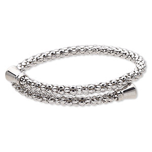 Bracelet, bangle, memory wire and stainless steel, 10mm wide lantern, 9 ...