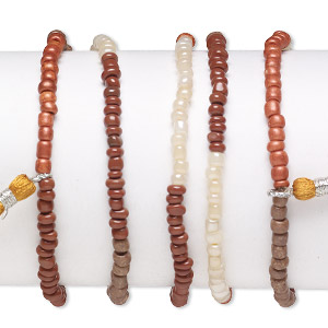 Stretch Bracelets Glass Multi-colored