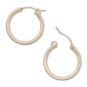 Hoop Earrings Gold-Filled Gold Colored