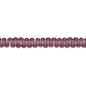 Seed bead, Miyuki, glass, transparent lavender, (DP142), 3.3x2.8mm mini fringe. Sold per 10-gram pkg.