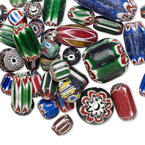 Beads Chevron Glass Multi-colored