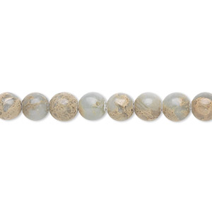 Bead, aqua terra &quot;jasper&quot; (onyx marble) (natural), 6mm round, B grade, Mohs hardness 3. Sold per 15-1/2&quot; to 16&quot; strand.