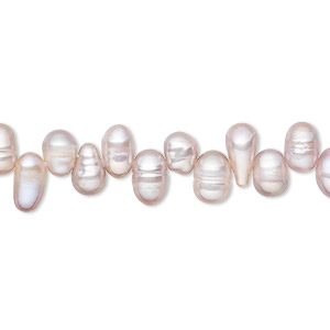 Pearl, cultured freshwater, mauve, 5x4mm-8x5mm top-drilled rice, D grade, Mohs hardness 2-1/2 to 4. Sold per 15-inch strand.