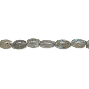 Bead, labradorite (natural), 7x4mm-10x6mm hand-cut oval, C- grade, Mohs hardness 6 to 6-1/2. Sold per 13-inch strand.