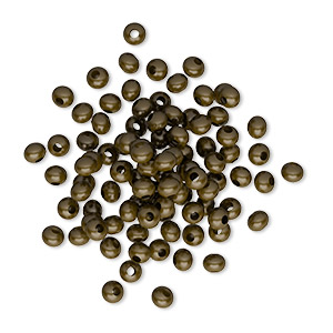 Bead, antique brass-plated brass, 3x2mm rondelle. Sold per pkg of 100.