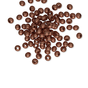 Bead, antique copper-plated brass, 3x2mm rondelle. Sold per pkg of 100.