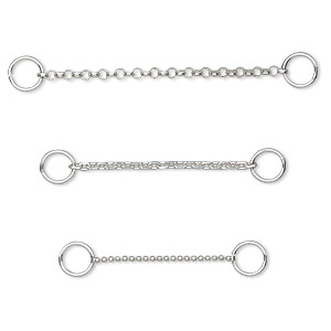 Naler Stainless Steel Necklace Bracelet Extender Chain Set for DIY Jewelry Making 10 Pieces Silver