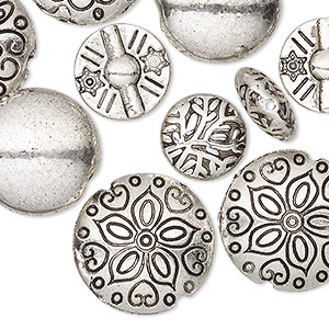 Beads Silver Plated/Finished Silver Colored
