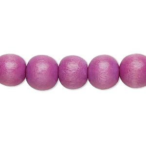 Bead, Taiwanese cheesewood (dyed / waxed), lavender, 9-10mm round. Sold per pkg of (2) 15-1/2&quot; to 16&quot; strands.