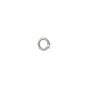 Loop Lock&#153;, JBB Findings, antique silver-plated brass, 6mm smooth round. Sold per pkg of 4.