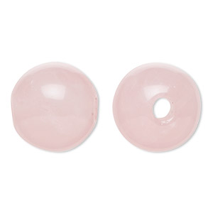 Bead, rose quartz (dyed), pink, 18x17mm semi-round, B- grade, Mohs hardness 7. Sold individually.