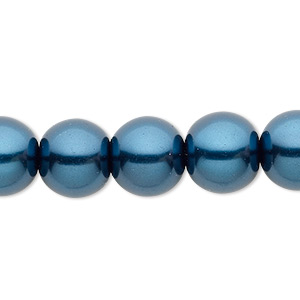 Bead, Celestial Crystal&reg;, crystal pearl, teal, 12mm round. Sold per 15-1/2&quot; to 16&quot; strand, approximately 30 beads.