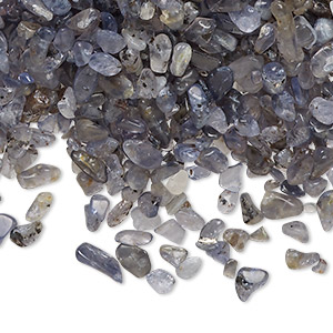 Inlay chip, iolite (natural), mini undrilled tumbled polished chip, Mohs hardness 7 to 7-1/2. Sold per 2-ounce pkg, approximately 4,300-5,300 chips.