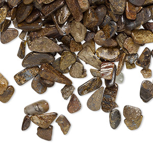 Inlay chip, bronzite (natural), medium undrilled tumbled polished chip, Mohs hardness 5 to 6. Sold per 2-ounce pkg, approximately 500-620 chips.