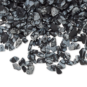 Undrilled Mini Chips Snowflake Obsidian Blacks