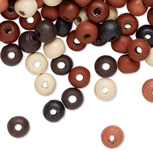 Bead mix, painted Korean boxwood, mixed colors, 7-8mm irregular round. Sold per 1/4 pound pkg, approximately 750 beads.