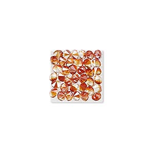 Iron-on transfer, Crystal Passions&reg; hotfix crystal rocks, crystal red magma, 15x15mm square (340348). Sold individually.